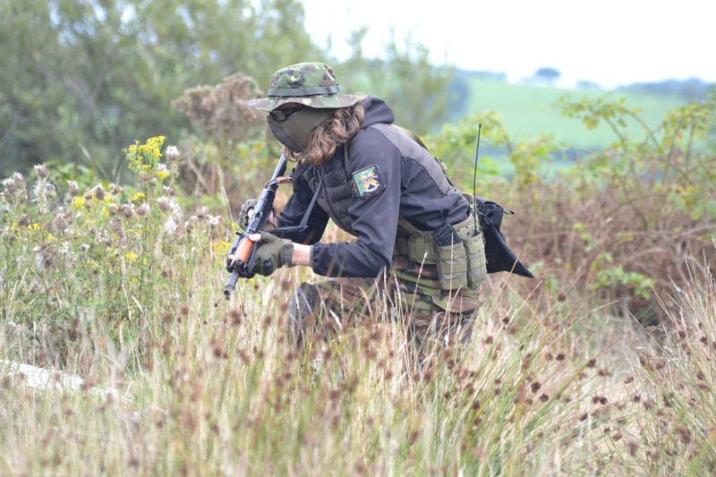Advancing on an opposition held position at FRV Airsoft, Northern Ireland